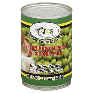 JCS Green Pigeon Peas in Coconut Milk 15 oz